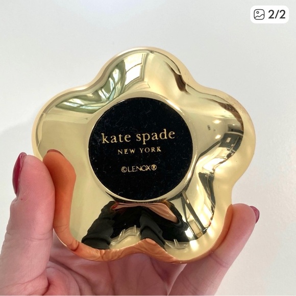 Kate Spade x Lenox Pink and Gold Floral Jewelry Holder like new no box - Picture 3 of 7